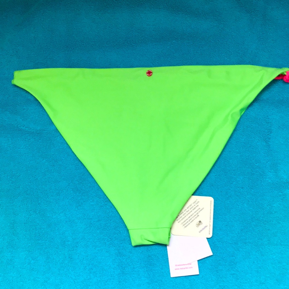 Red Carter Chain Detail Bikini Bottom Sz L NWT - Picture 2 of 5